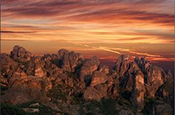 Pinnacles National Park at sunset